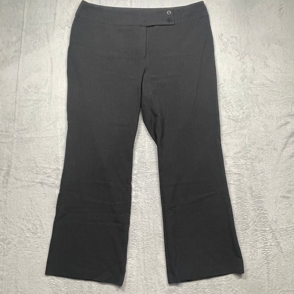 GNW Dress Pants Women 14 Gray Glen Plaid Bootcut Stretch Professional Trousers